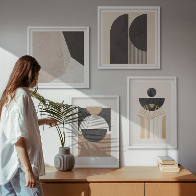 Galleria a parete Forme astratte beige marrone