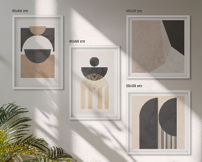 Galleria a parete Forme astratte beige marrone