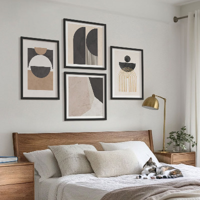 Galleria a parete Forme astratte beige marrone