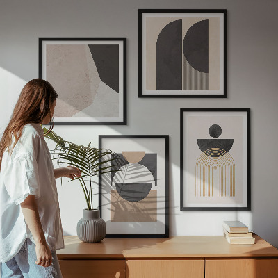 Galleria a parete Forme astratte beige marrone