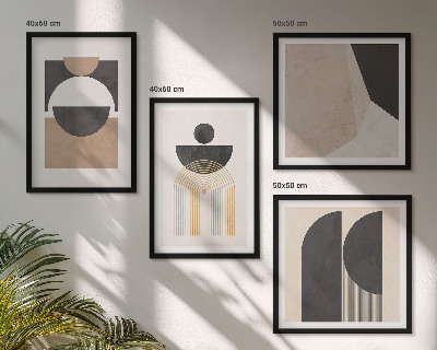 Galleria a parete Forme astratte beige marrone