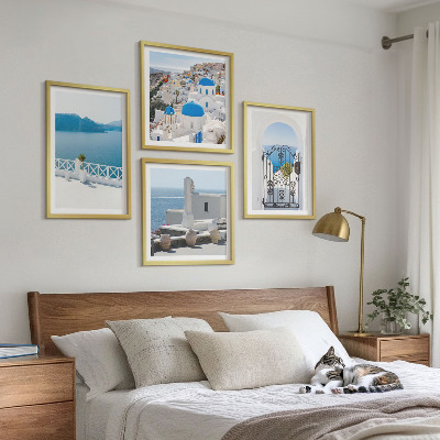 Polittico con cornice Edifici del Mar Bianco in Grecia