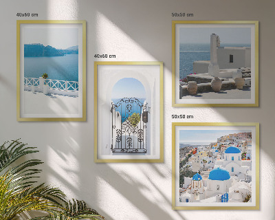 Polittico con cornice Edifici del Mar Bianco in Grecia
