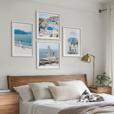 Polittico con cornice Edifici del Mar Bianco in Grecia