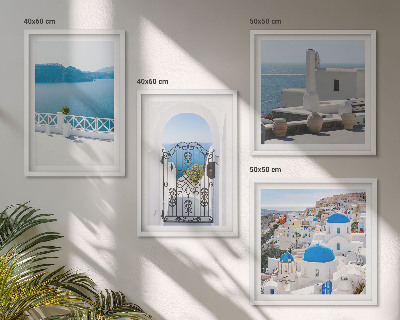 Polittico con cornice Edifici del Mar Bianco in Grecia