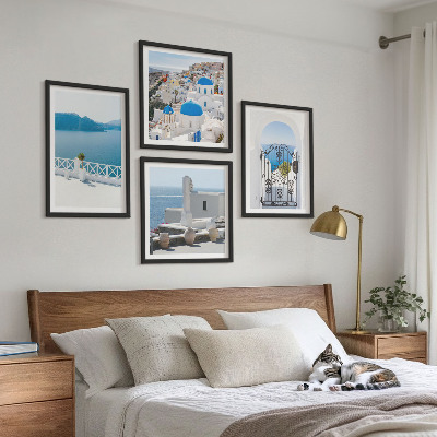 Polittico con cornice Edifici del Mar Bianco in Grecia