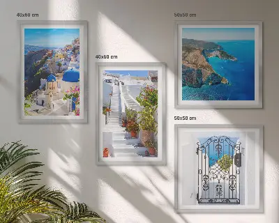 Galleria a parete architettura greca a Oia Santorini