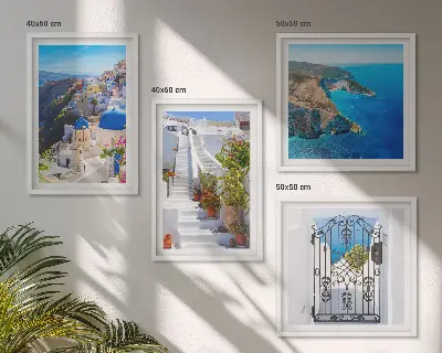 Galleria a parete architettura greca a Oia Santorini