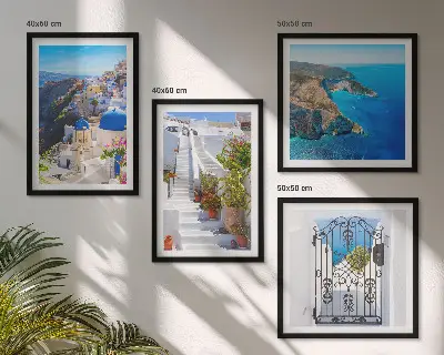 Galleria a parete architettura greca a Oia Santorini