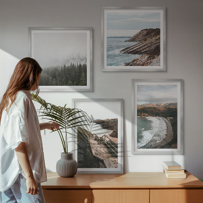 Polittico con cornice Panorami a picco sul mare, paesaggi marini
