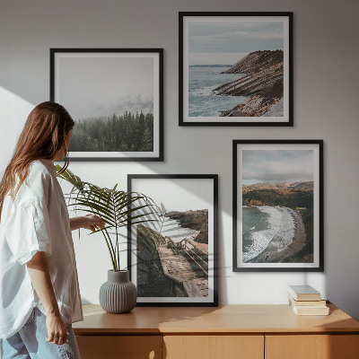 Polittico con cornice Panorami a picco sul mare, paesaggi marini