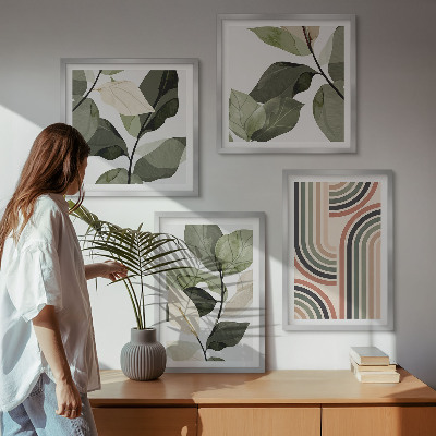 Polittico con cornice Motivi vegetali geometrici