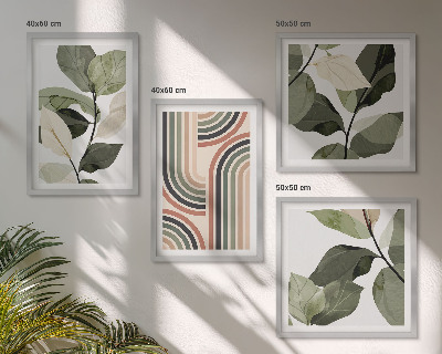 Polittico con cornice Motivi vegetali geometrici