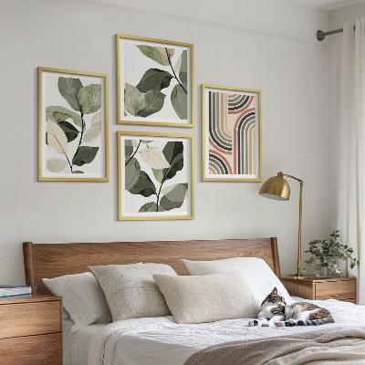 Polittico con cornice Motivi vegetali geometrici