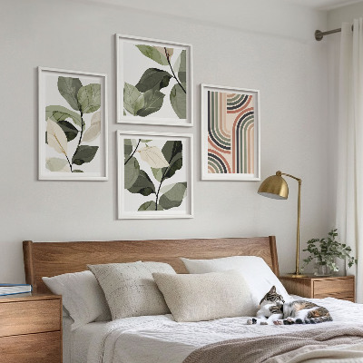 Polittico con cornice Motivi vegetali geometrici