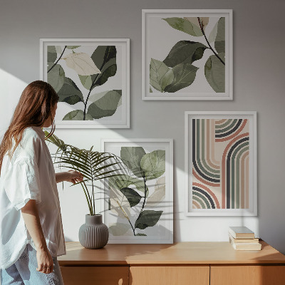 Polittico con cornice Motivi vegetali geometrici