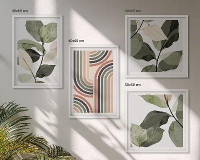 Polittico con cornice Motivi vegetali geometrici