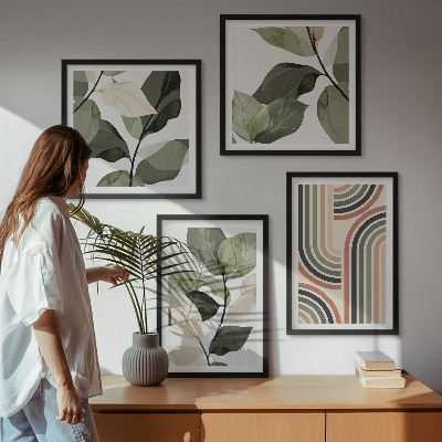 Polittico con cornice Motivi vegetali geometrici