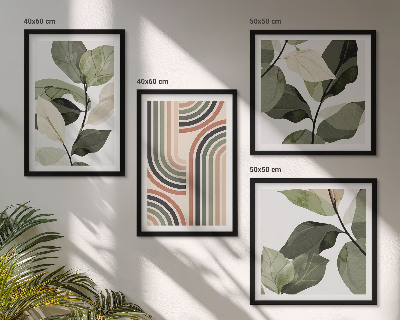 Polittico con cornice Motivi vegetali geometrici