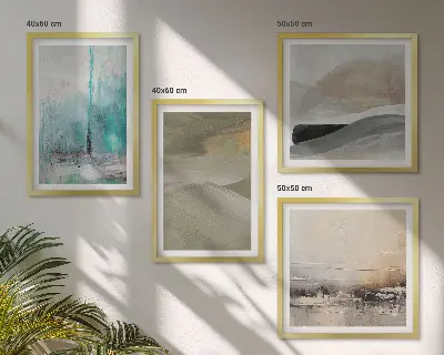 Decorazioni astratte dipinte galleria a parete