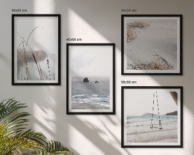 Polittico con cornice Vegetazione in riva all'acqua in estate
