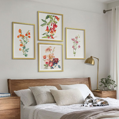 Polittico con cornice Quadro di fiori in stile retrò