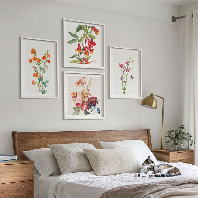 Polittico con cornice Quadro di fiori in stile retrò