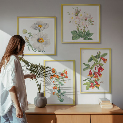Galleria a parete pittura floreale in stile retrò