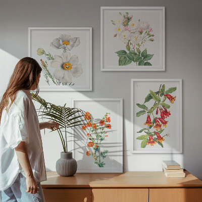 Galleria a parete pittura floreale in stile retrò