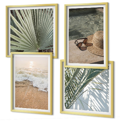 Galleria a parete Cappello da spiaggia, occhiali da sole