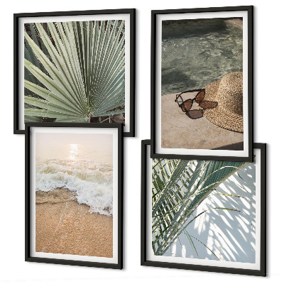 Galleria a parete Cappello da spiaggia, occhiali da sole