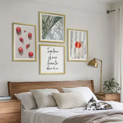 Polittico con cornice decorazione con rami di palma natalizi