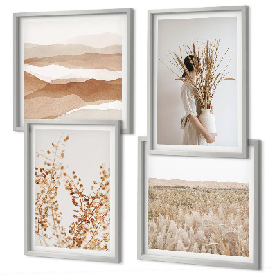 Galleria a parete Motivi vegetali in stile boho