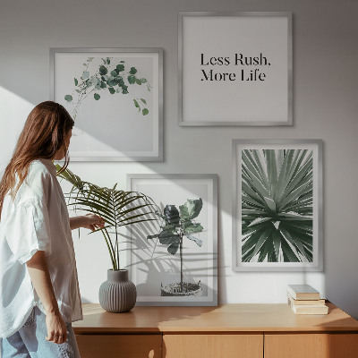 Polittico con cornice Piante verdi minimalismo