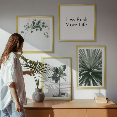 Polittico con cornice Piante verdi minimalismo