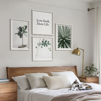 Polittico con cornice Piante verdi minimalismo