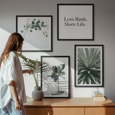 Polittico con cornice Piante verdi minimalismo