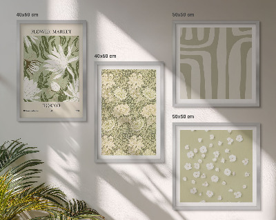 Galleria a parete Composizioni floreali in stile boho dai colori pastello