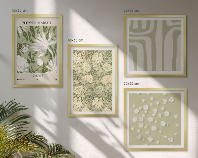 Galleria a parete Composizioni floreali in stile boho dai colori pastello