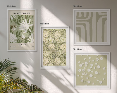 Galleria a parete Composizioni floreali in stile boho dai colori pastello