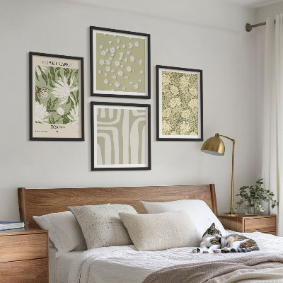 Galleria a parete Composizioni floreali in stile boho dai colori pastello