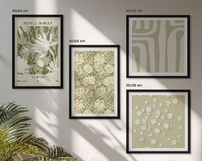 Galleria a parete Composizioni floreali in stile boho dai colori pastello