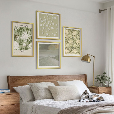 Polittico con cornice Astrazioni floreali in stile boho
