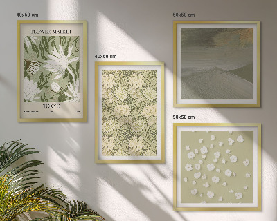 Polittico con cornice Astrazioni floreali in stile boho