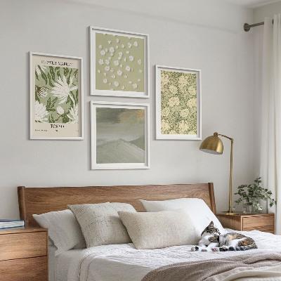 Polittico con cornice Astrazioni floreali in stile boho