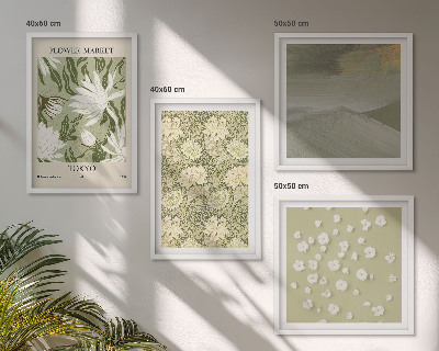 Polittico con cornice Astrazioni floreali in stile boho