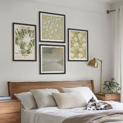 Polittico con cornice Astrazioni floreali in stile boho
