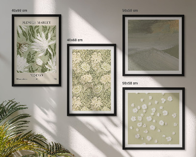Polittico con cornice Astrazioni floreali in stile boho
