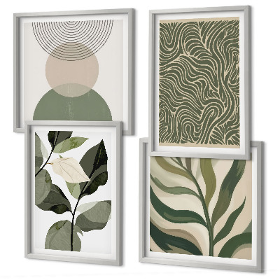 Galleria a parete Foglie dalle forme geometriche astratte