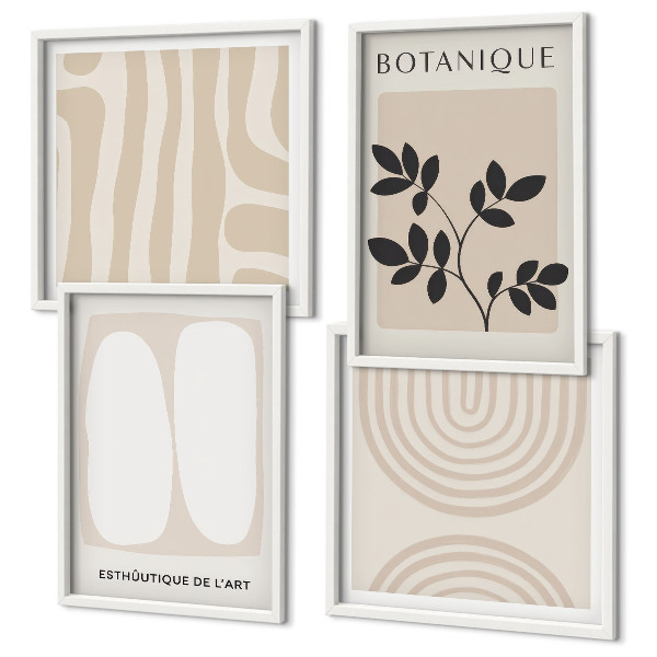 Polittico con cornice Poster di piante delicate in stile boho